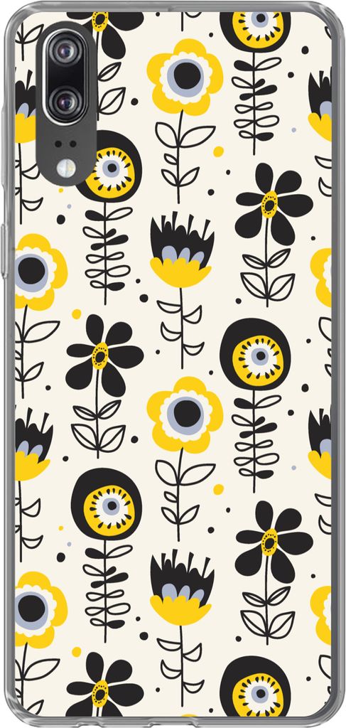 MuchoWow Handyhülle Schutzhülle Hülle für Telefoonhoesje Huawei P20 Mädchen - Blumen - Muster - Mädchen - Kinder - Kinder Silikon Softcase ...