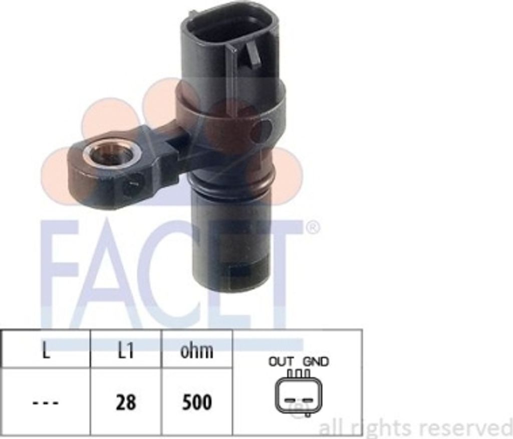 1 Drehzahlsensor, Automatikgetriebe FACET 9.0441 Italy - OE Equivalent