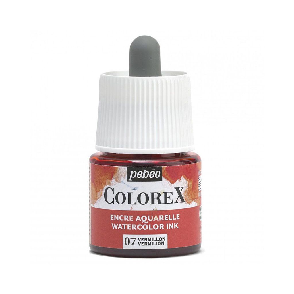 Pebeo Colorex Aquarelltinte, 45 ml, Zinnoberrot