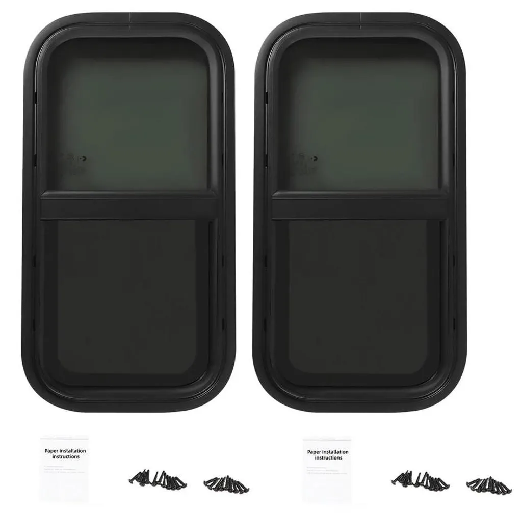 Fenêtres Camping-Car avec Moustiquaire et Verre Trempé Teinté Lot de 2