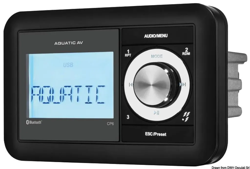 Tuner MP6 Osculati 29.548.79 étanche et robuste avec affichage digital