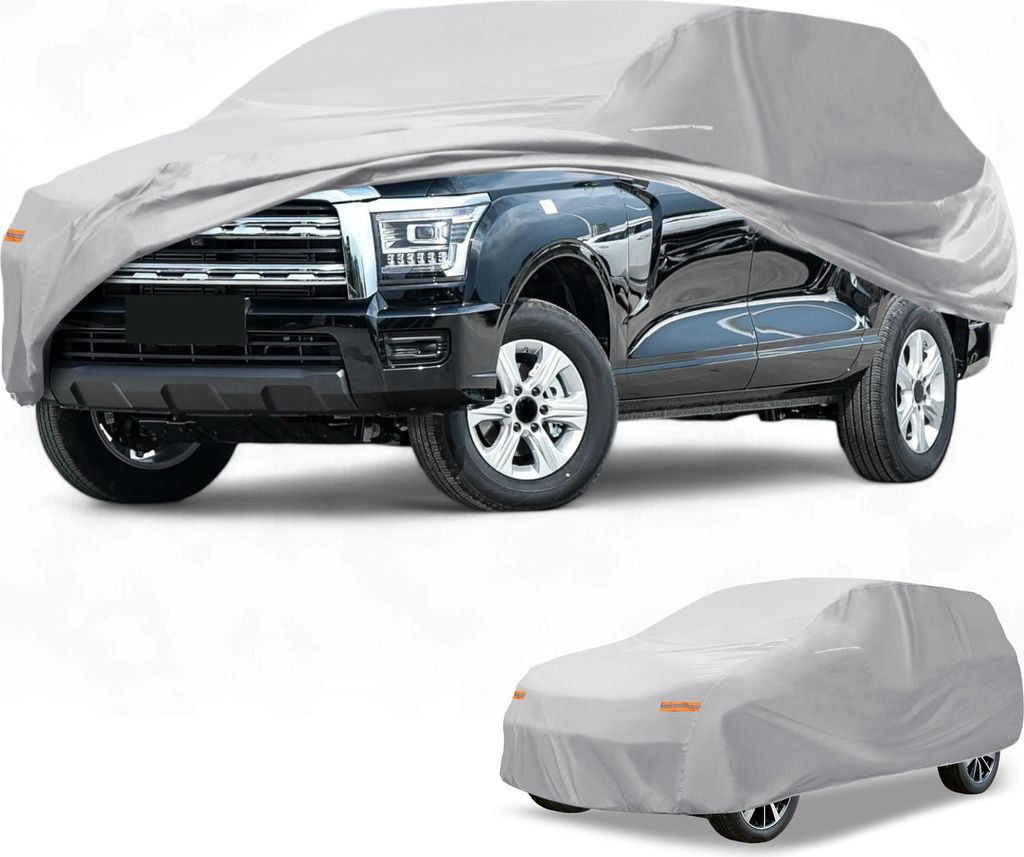 1 Stk. Universal Autoabdeckung Wasserdicht Alle Wetter Automotive Outdoor Anti-UV Sonnenregen Schutz Vollabdeckung 190T-PU Silberfarben Passend fü...