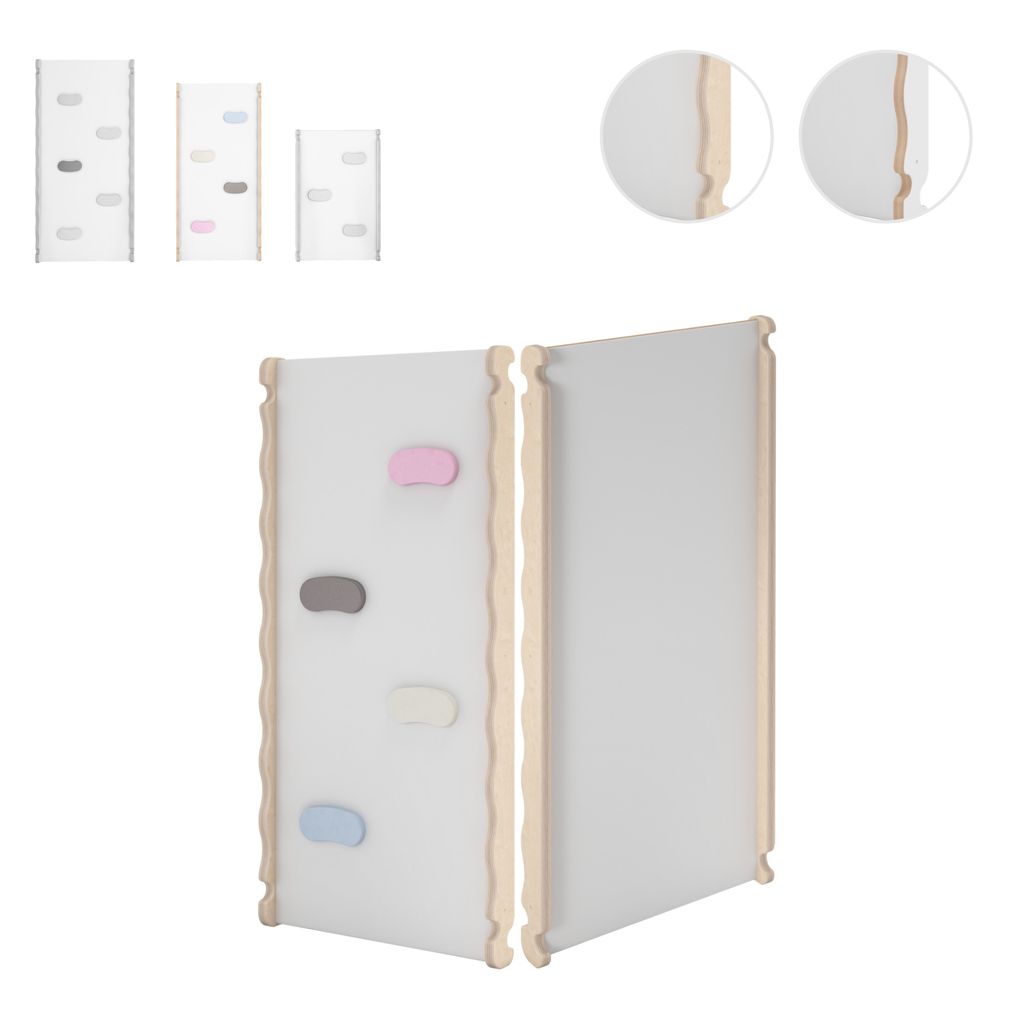 Rutsche Indoor, Rutschbrett für Klettergerüst, Kinderrutsche aus Holz für Kletterdreieck und Kletterbogen, Holzrutsche für Baby ab 1 jahr und 2...