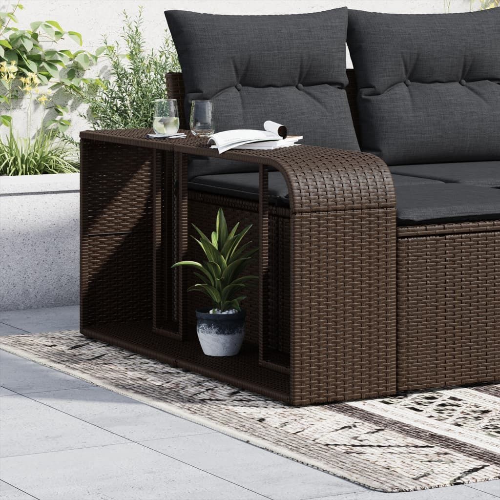 "im Angebot" Outdoor-Rgale 2 Stk. Braun Poly Rattan - Blumenständer CC16856