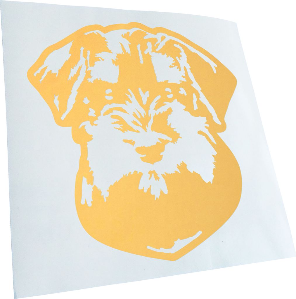 Kiwistar - Autoaufkleber - miniature Schnauzer Hund - Gelb - 11x10cm - Aufkleber für Auto, Laptop, Fahrrad, LKW, Motorrad mehrfarbig JDM Decal Racing