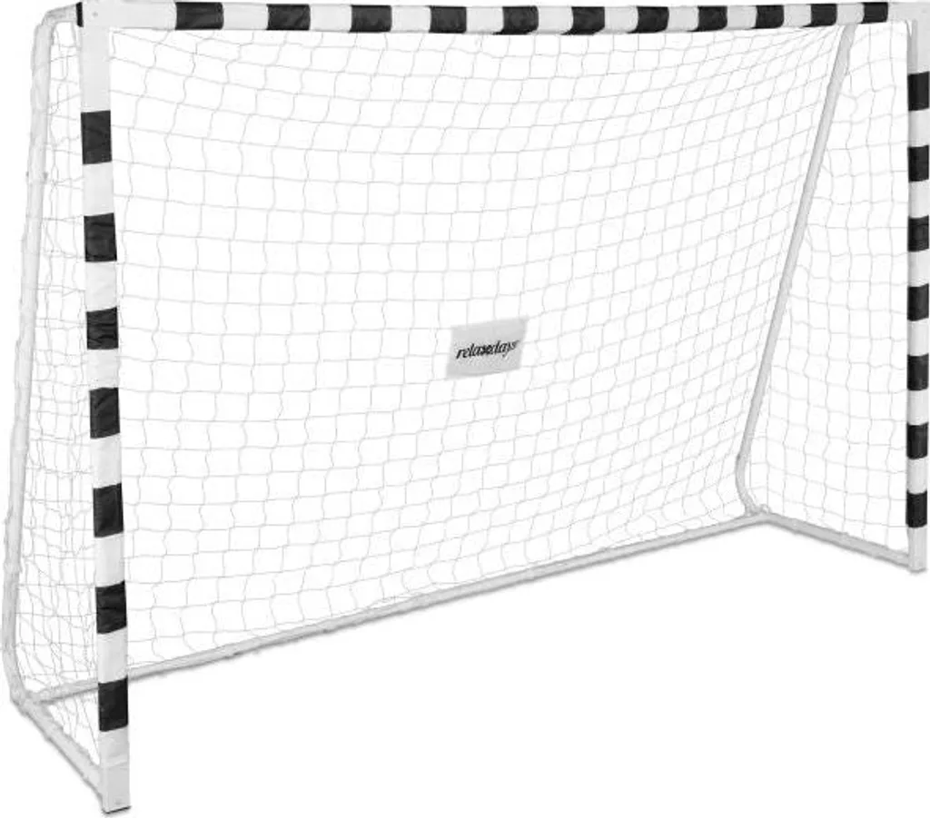But de football en métal blanc XXL robuste pour entraînement de jardin