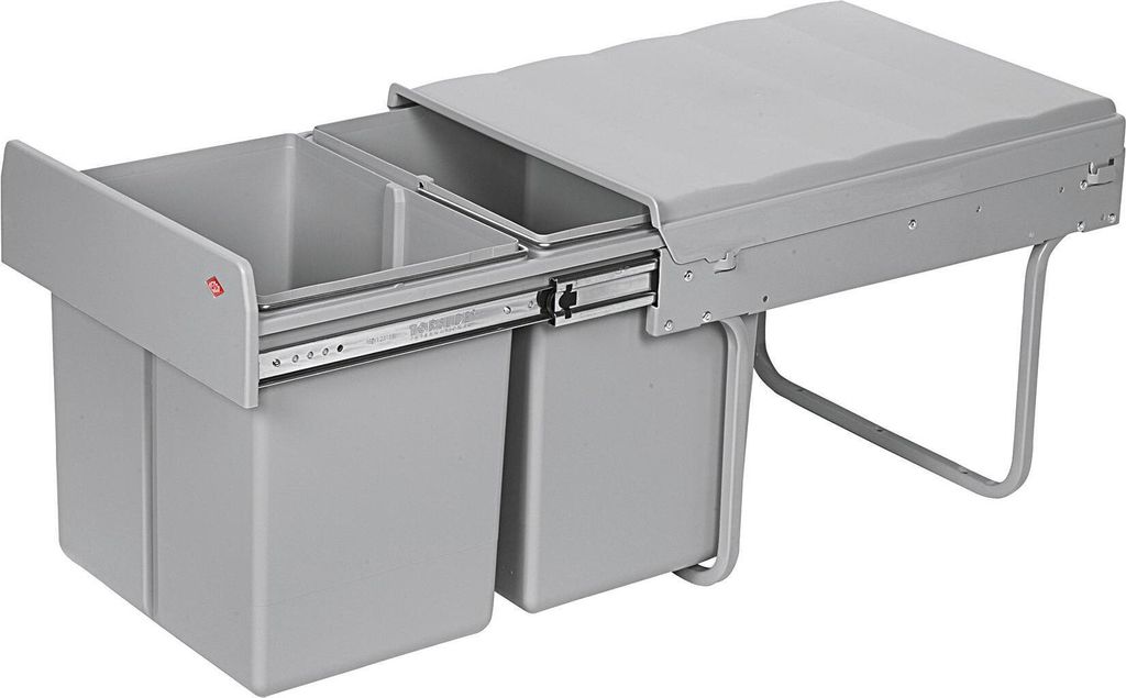 WESCO Poubelle encastrable Double Master 2x16ltr. gris alu Image du produit 