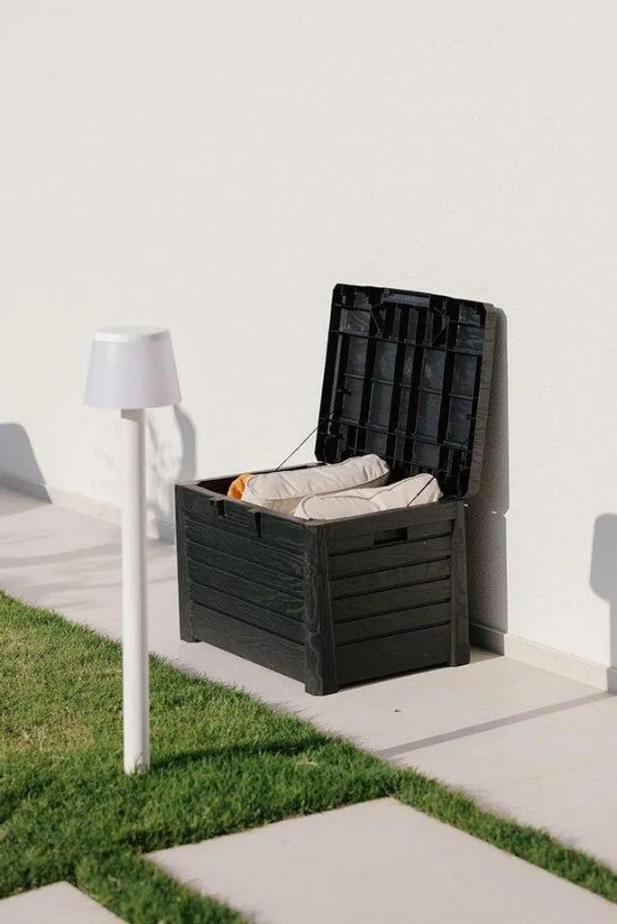 Bac de rangement anthracite 73x50x46cm : stop au désordre du garage