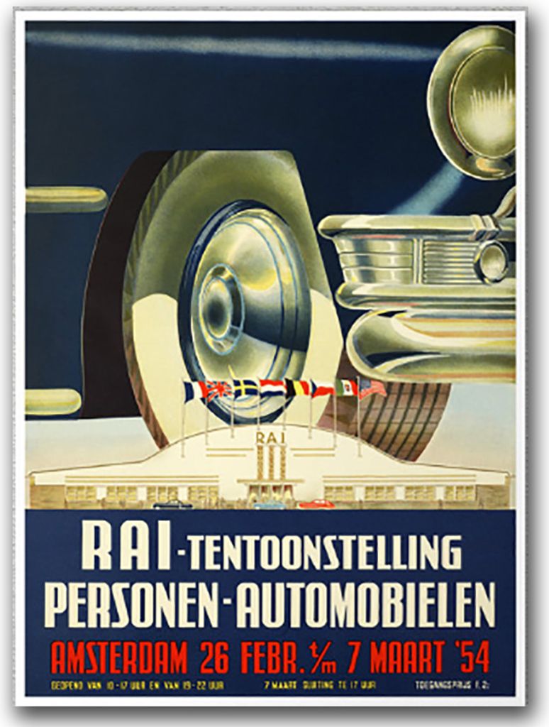 Poster - Canvas - Leinwand - 59,4 cm x 84,1 cm - Fotoposter - Leinwandkunst - Car Show in Amsterdam