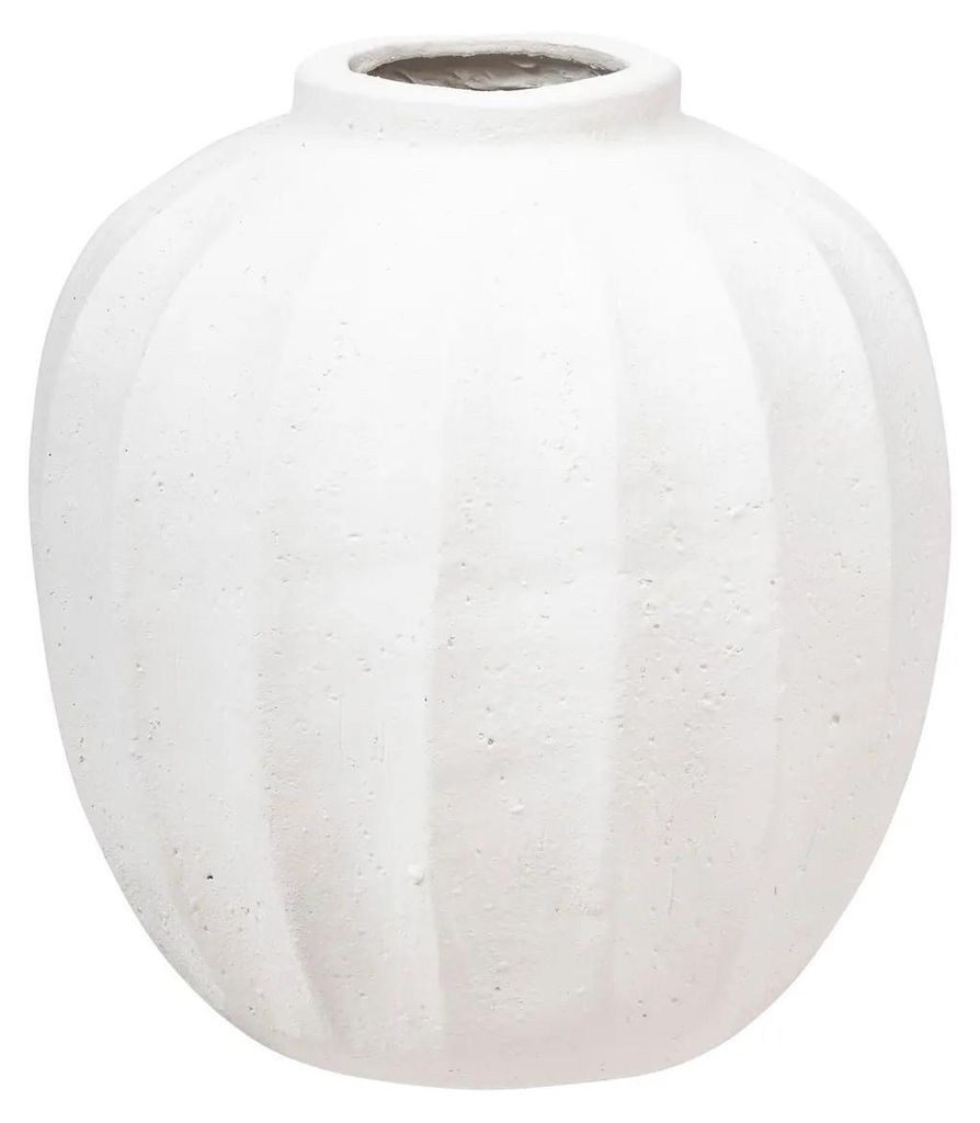 Blumenvase Amia - cremeweis - Kunststein - D25 x H28 cm - Produktbild 
