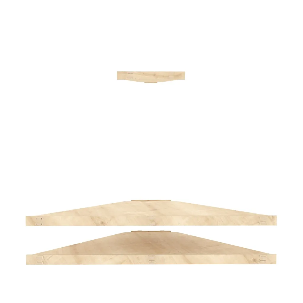 Meuble TV 120cm Mensi en Chêne Mélaminé - Support Écran Robuste et Épuré