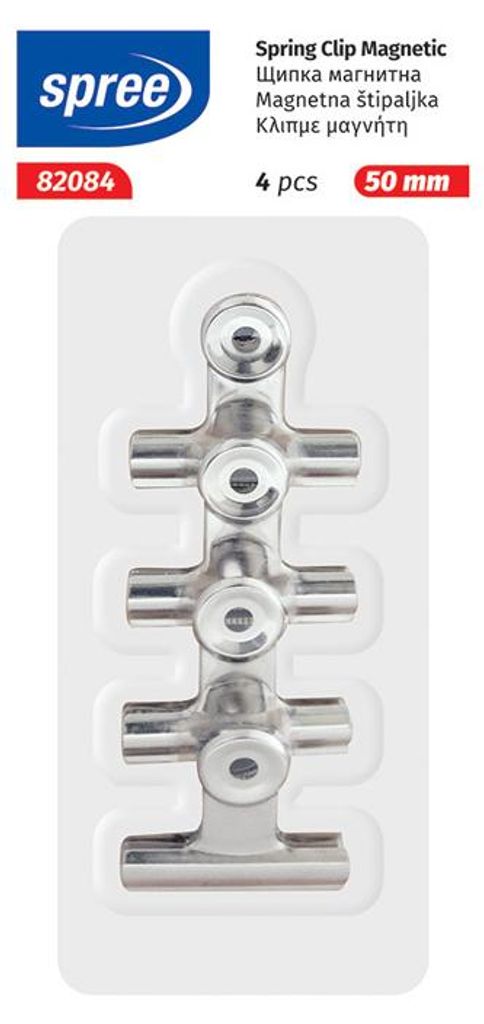 Papierklammern mit Magnet, 50 mm, 4 Stück, Spree Koh-i-noor, Blisterverpackung