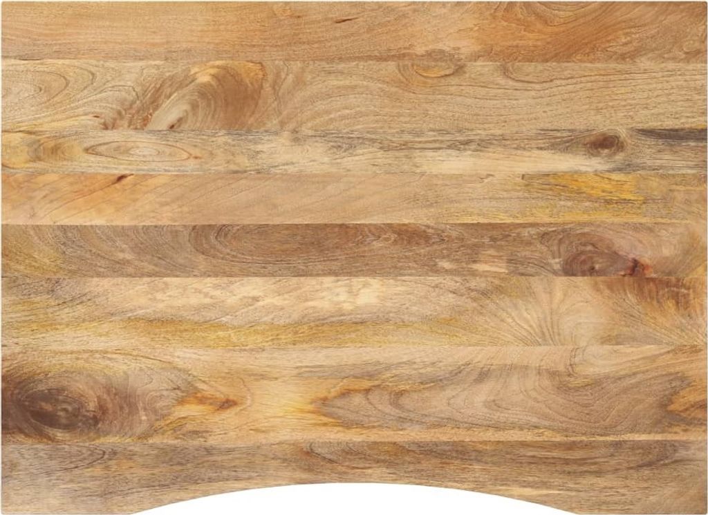 Schreibtischplatte mit Aussparung 100x80x2,5cm Massivholz Mango