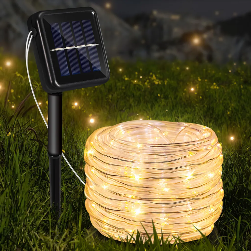 Yakimz 22m 200 LED Solar String Lights - Arredo Luce Esterno Bianco Caldo