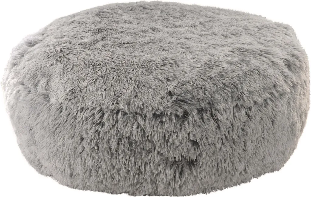 Coussin Nobby Nuru gris rond 80cm - Confort douillet et rebords hauts