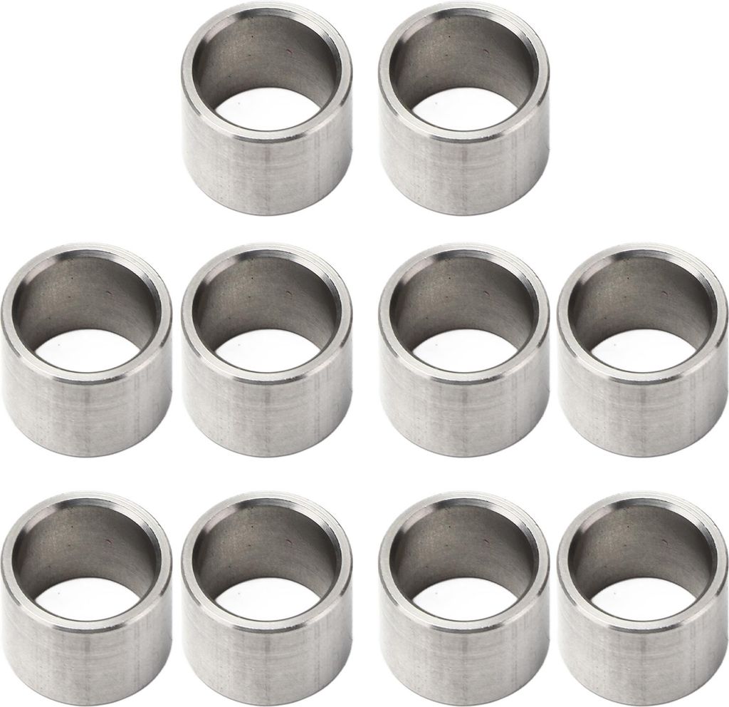 10-teiliges Unterlegscheiben-Distanzscheiben-Set, 15 mm Außendurchmesser, 12 mm Innendurchmesser, Edelstahl, Zubehörteil, Kit 3515-0015-0120