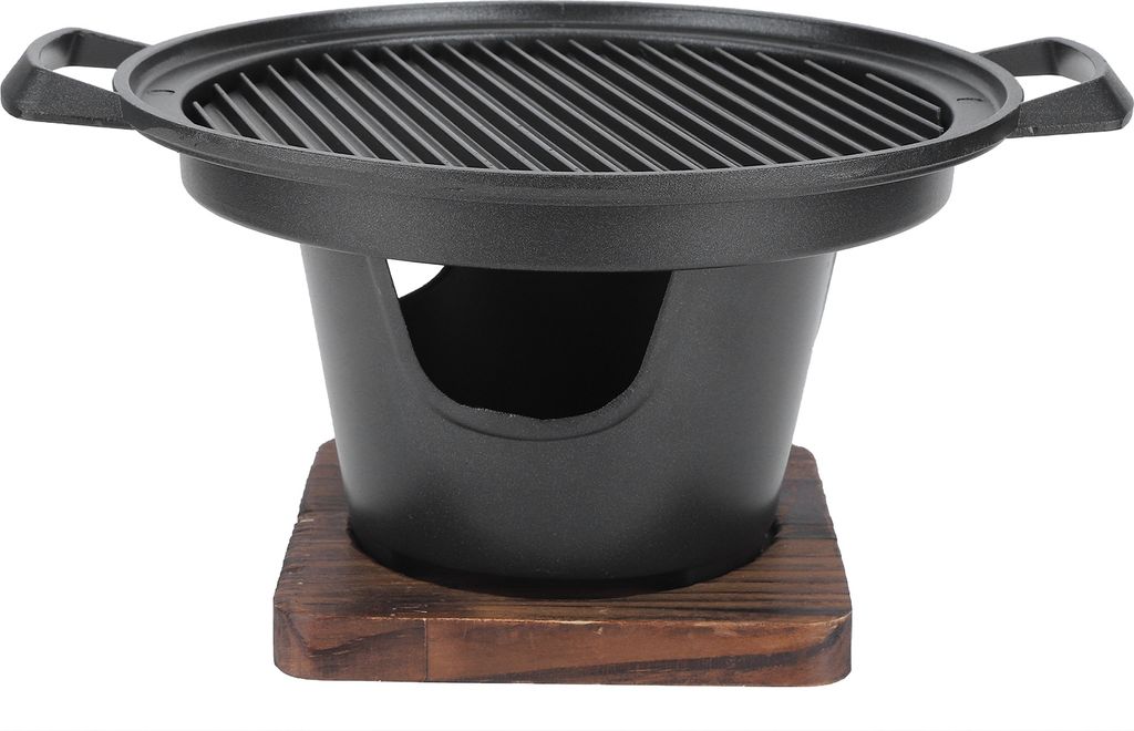 Tragbarer Mini-Grill ohne Rauch für den Haushalt, Holzkohleofen, Grillzubehör, 26 x 21 x 12.5 cm
