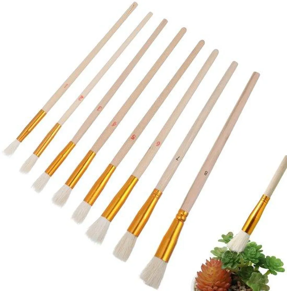 Brosse à pollinisation ronde Lot de 8 pour fruits du jardin et potager
