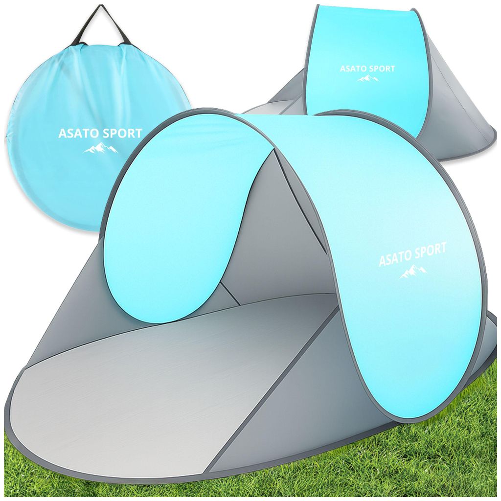 Pop-up Strandzelt Windschutz – faltbar & tragbar mit UV-Schutz – ASATO
