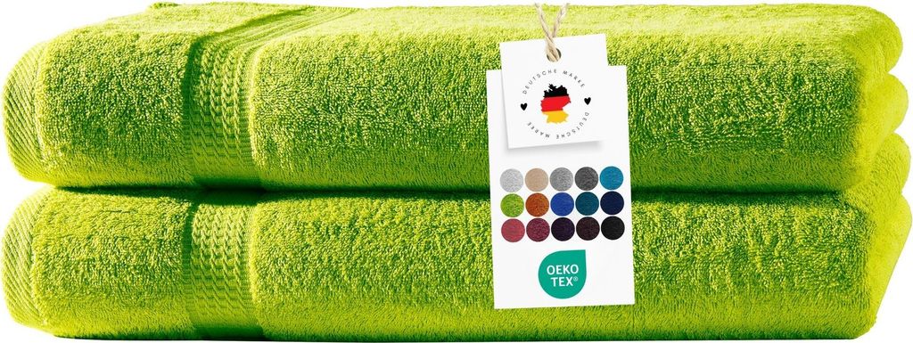 Badetücher 100x150 cm aus 100% Baumwolle, Duschtuch Frottier Handtücher 500g/m2