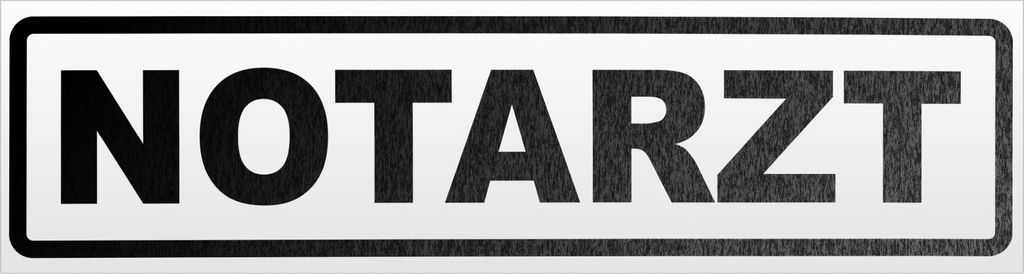Kiwistar Notarzt Magnetschild Schild magnetisch - 45cm Schwarz - reflektierend - Magnetfolie für Auto PKW Kfz