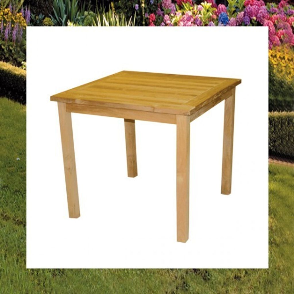 Gartentisch Teak Teaktisch eckig 75x75 Gartenmöbel Teak Produktbild 