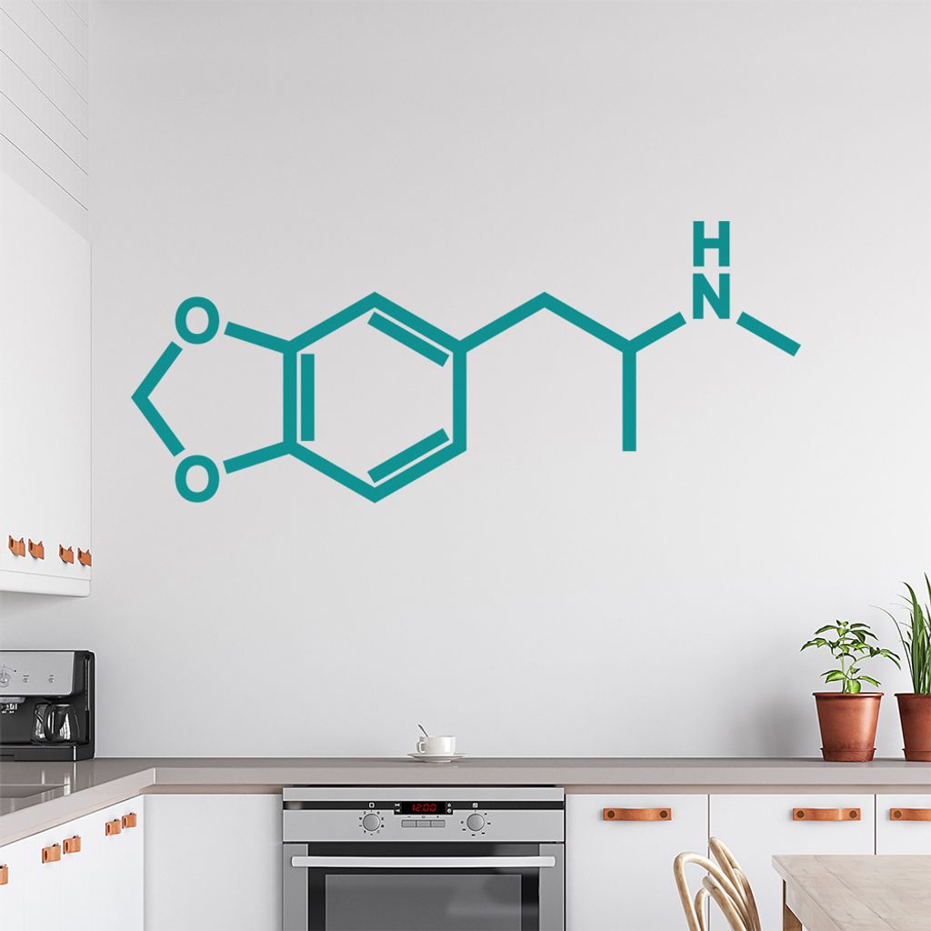 MDMA Ecstasy Wandtattoo in 6 Größen - Wandaufkleber Wall Sticker - Dekoration, Küche, Wohnzimmer, Schlafzimmer, Badezimmer