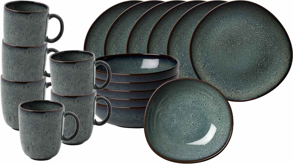 like. by Villeroy & Boch Lave gris Frühstücks-Set 18-teilig