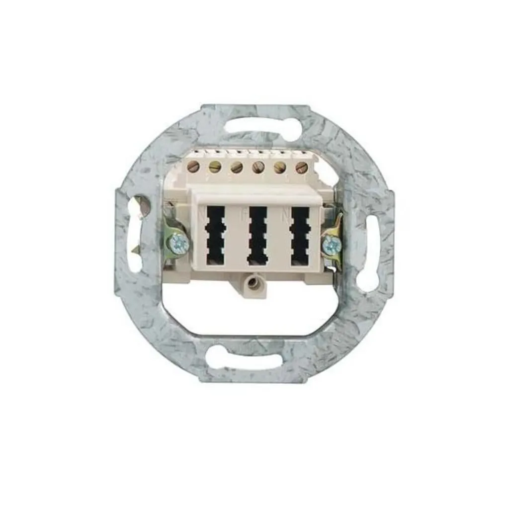 Rutenbeck 10210517 Prise TAE 3x6 NFN Up0 Blanc Pur - Boîtier Encastrable