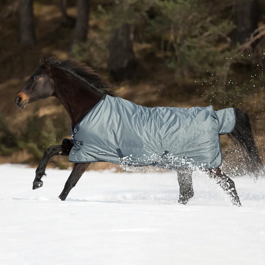 Busse Windchill 100g Couverture d'Extérieur Cheval Grise et Navy