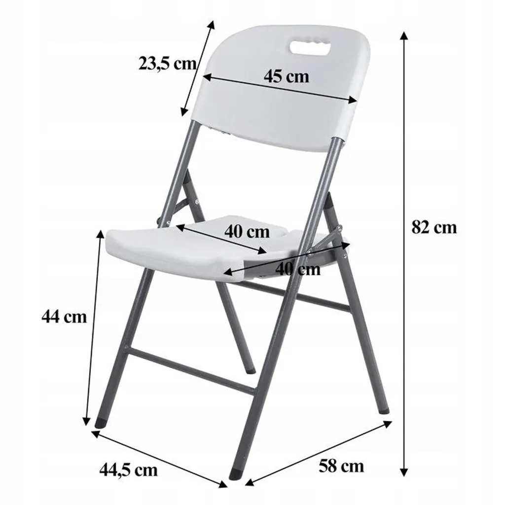 Lot de 4 chaises de jardin pliantes pour camping et pique-nique chic