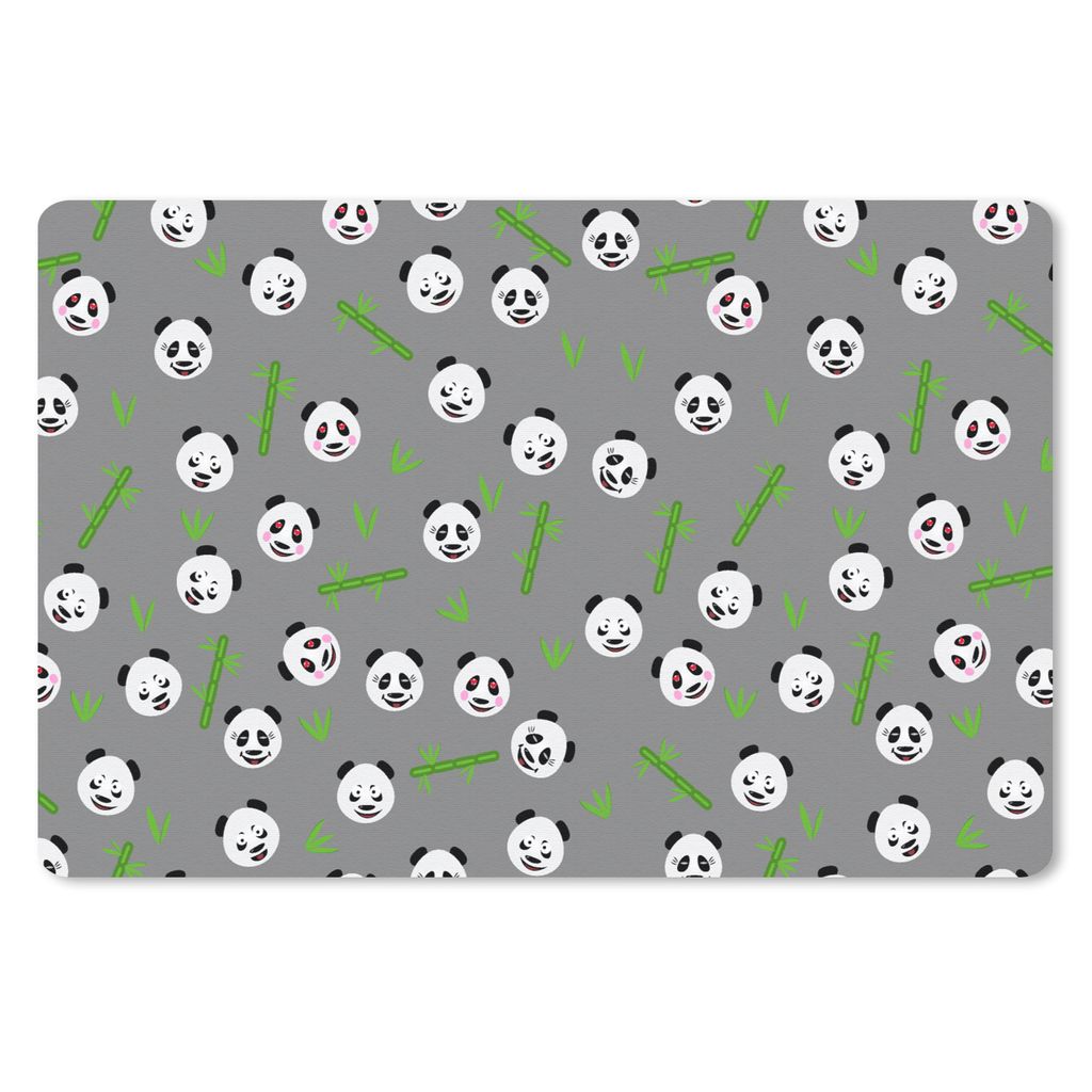 MuchoWow Schreibtischunterlage Panda - Bambus - Entwurf 60x40 cm - XXL Mauspad - Großes Mauspad