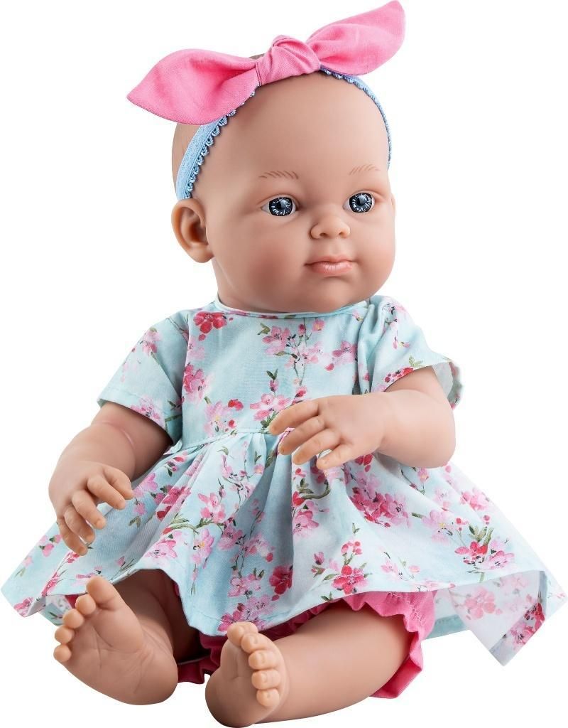 Paola Reina Babypuppe Minipikolines Mädchen rosa Schleife 32cm Puppen