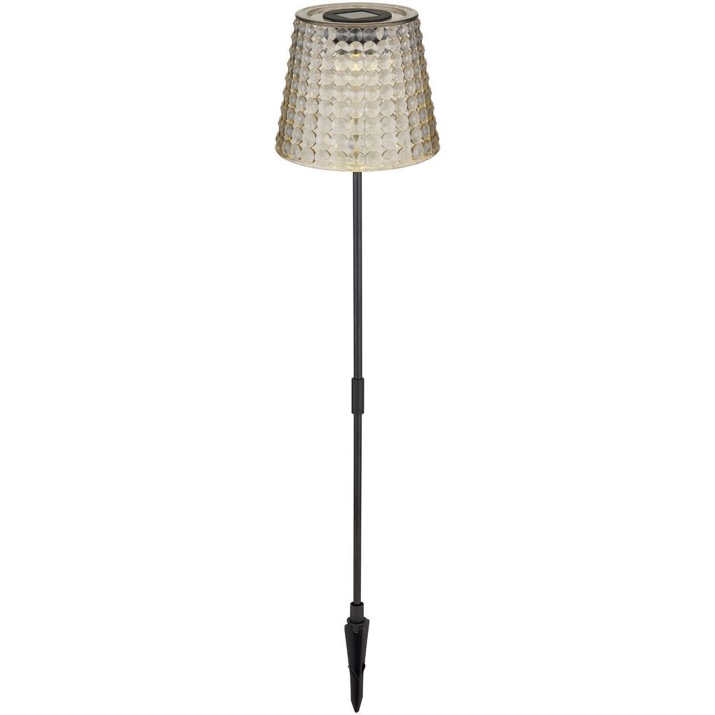 Solarleuchte 2er Set Garten Erdspieß Solarlampe LED Außenleuchte Solar Grau LED