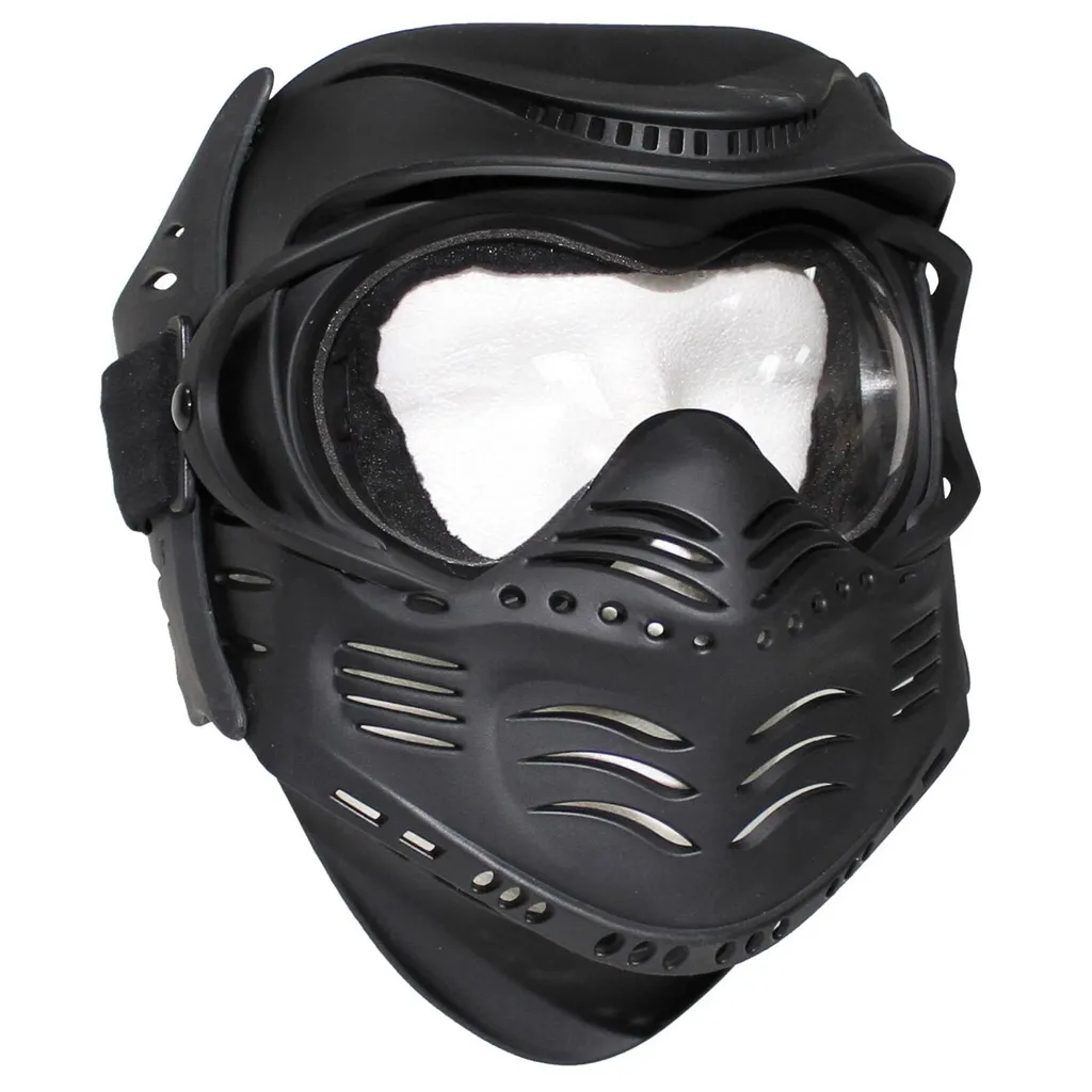 Masque de protection Fight noir respirant pour entraînement de combat