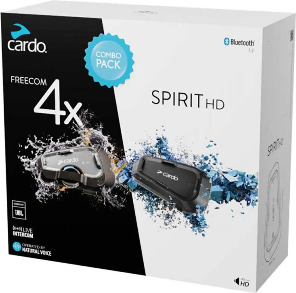 Kit Intercom Moto Cardo Bundle Freecom 4x & Spirit HD Bluetooth