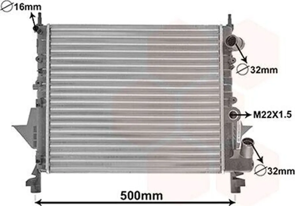 Radiateur moteur VAN WEZEL pour RENAULT Twingo I - Performance 5848501