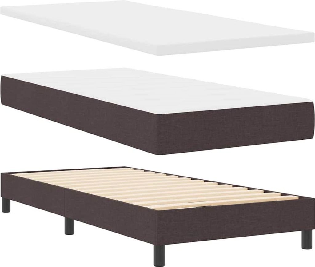 Best Möbel Boxspringbett mit Matratze - modernes Design - Dunkelbraun 140x200 cm - Doppelbett A3341107