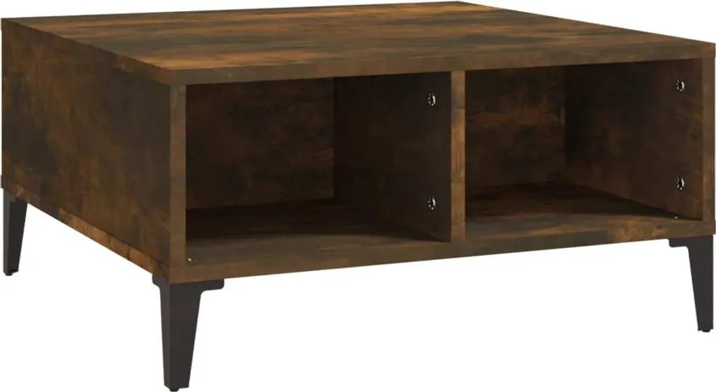 SYFAX™ Tavolino da Salotto Rovere Fumo 60x60x30 cm in Truciolato