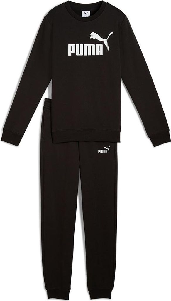 Puma ESS No.1 Logo Crew Sweat Suit FL B - schwarz, Größe:176