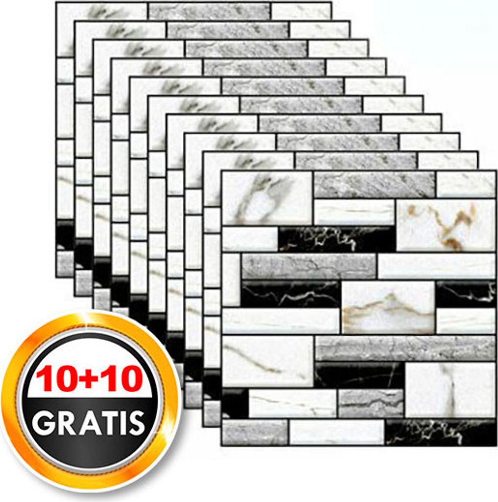 balenie 2 3D samolepiek na stenu v elegantnom mramorovom Obrázok produktu 