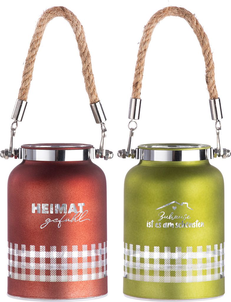 Gilde Glas LED-Leuchter "Heimat" VE 6 so 44977