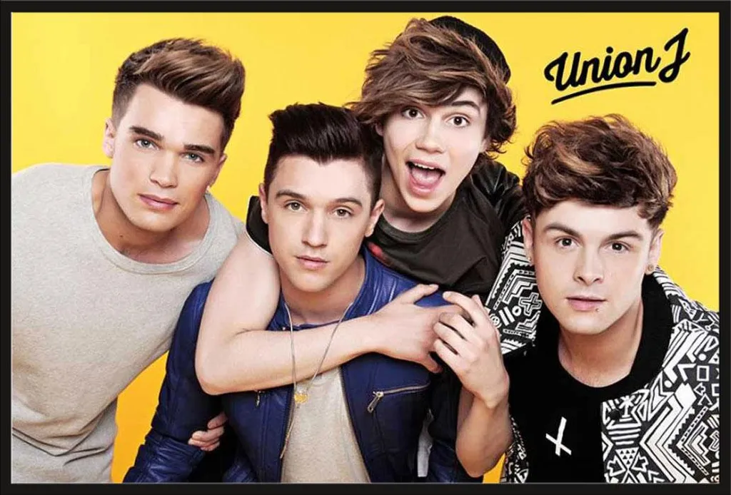 Poster Union J Yellow avec cadre Shinsuke Maxi noir et vitre acrylique