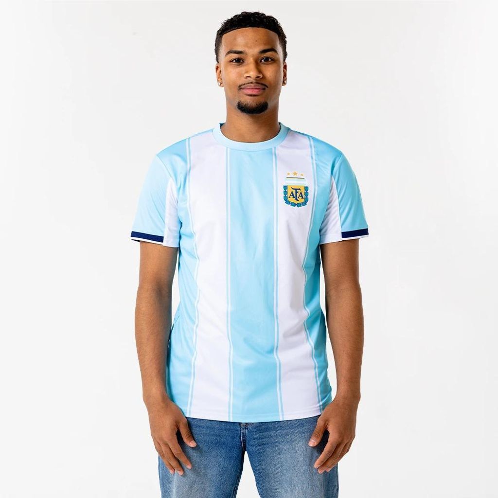 Argentinien Heimtrikot Herren - Größe S bis XXL - Argentinien Fußballtrikot - 100% Polyester - Offizielle Fanartikel