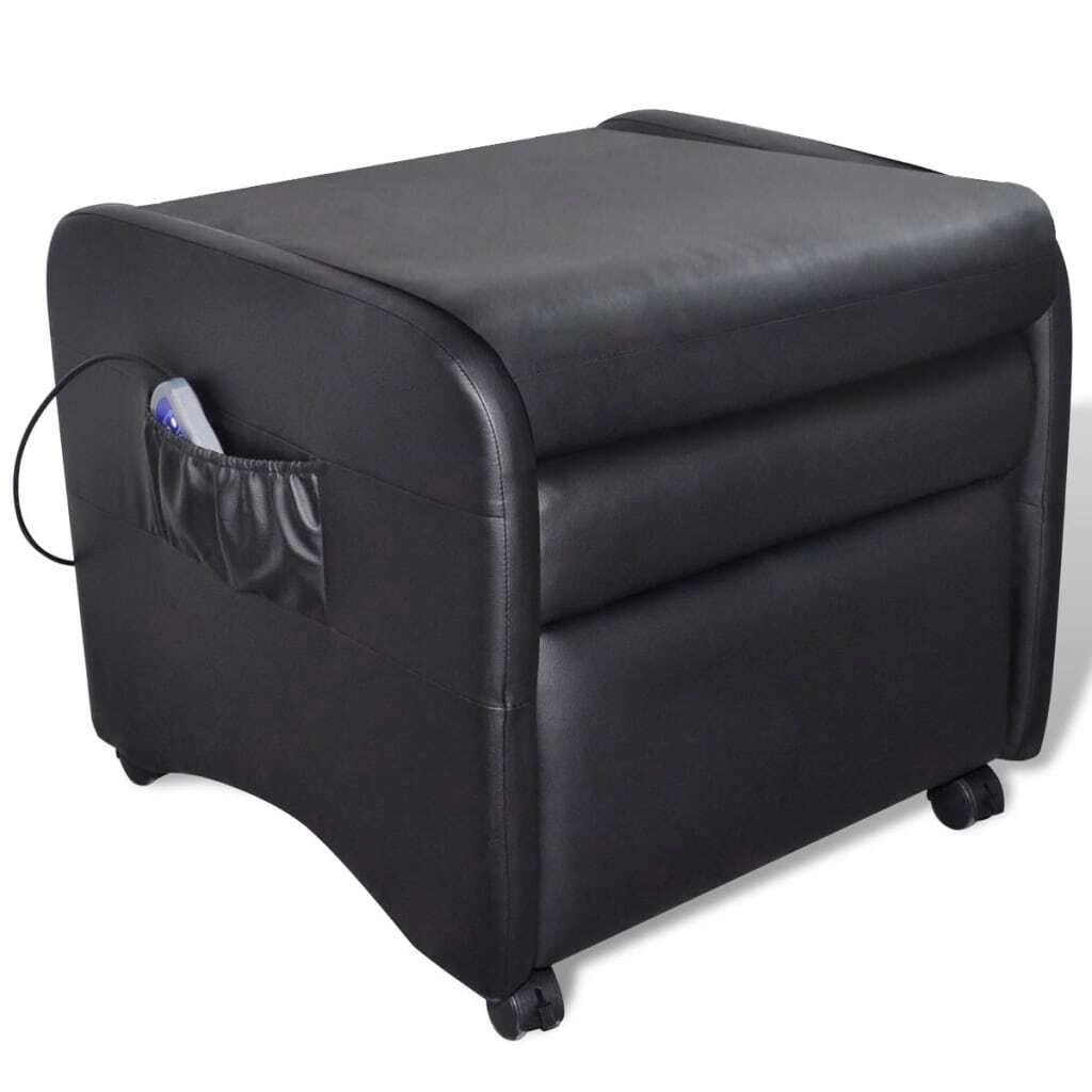 "SALE 2026"Massagesessel - Schwarz Massagesessel Schwarz Kunstleder Stabli Möbel8144140