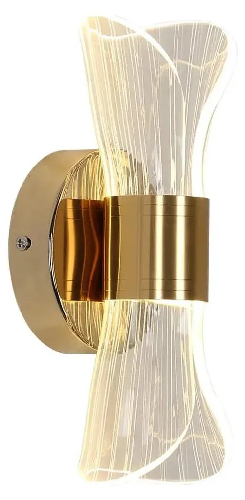 Luminaire mural design LED 12W dimmable et personnalisable coloris or