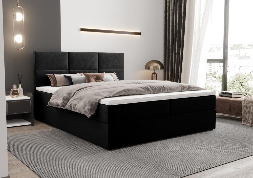 B&B Home Boxspringbett Mallorca 180x200 cm – mit Bettkasten