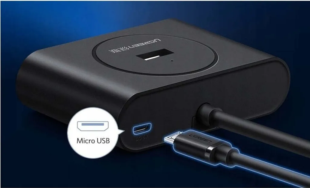 Ugreen 20290 Hub USB 3.2 Gen 1 4 Porte - Estensione Cavo 0,5m Nero - 21