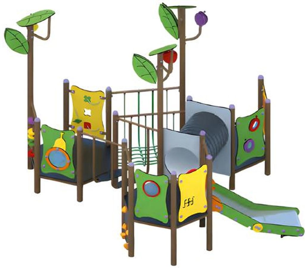 Spielplatz Versteckplatz Rutschenturm Kletterstange Spielbrücke Kletterparcours