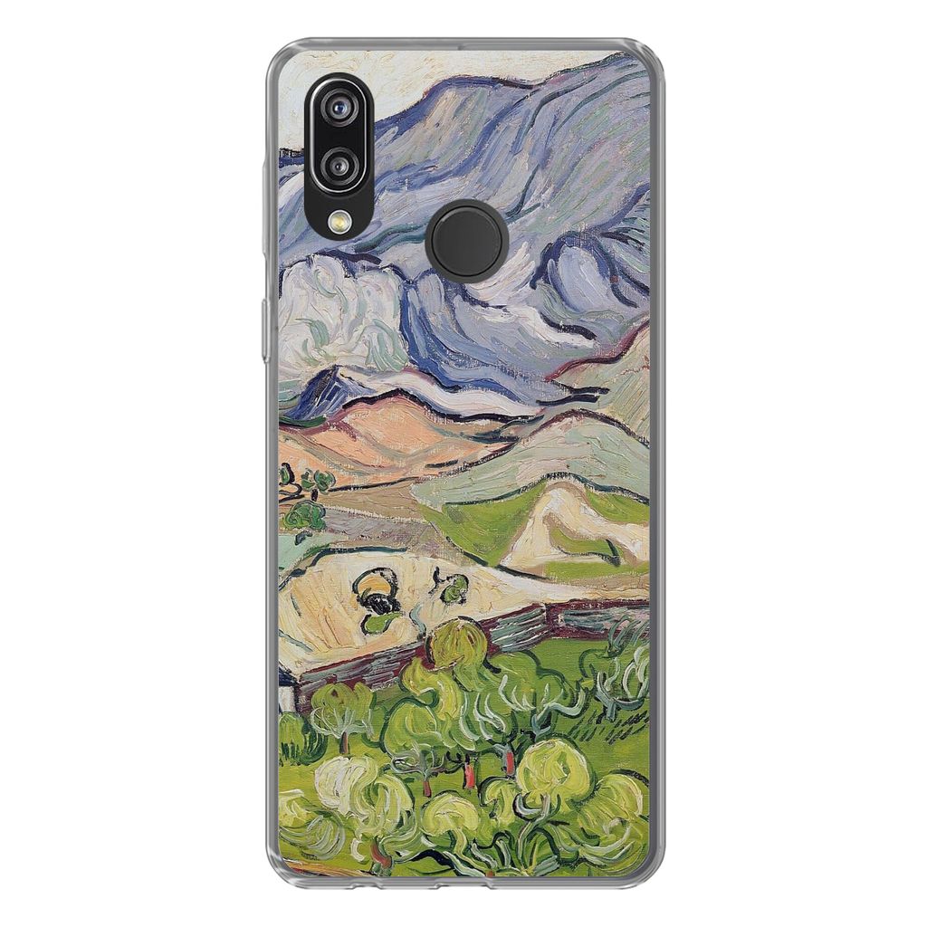 MuchoWow Handyhülle Schutzhülle Hülle für Huawei P20 Lite (2020) Die Alpen - Vincent van Gogh Silikon Softcase Handy Hülle - Kartenhalter